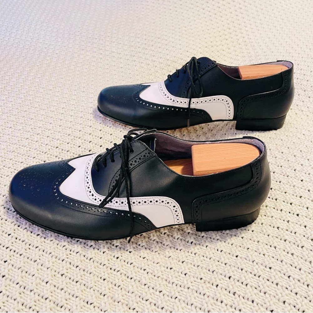 Aris Allen Men's 1946 Black and White Spectator Wingtip Dance Shoes US 11